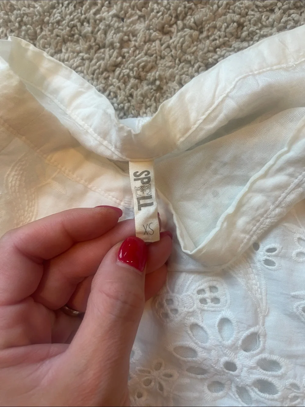 Spell White Eyelet Maxi Skirt - Picture 4 of 4